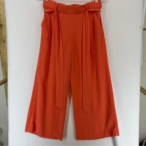 Halogen Wide Leg Cropped Pants Size XS Orange